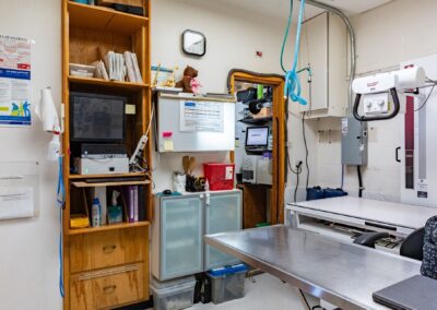 Hospital room with x-ray machine and other facilities